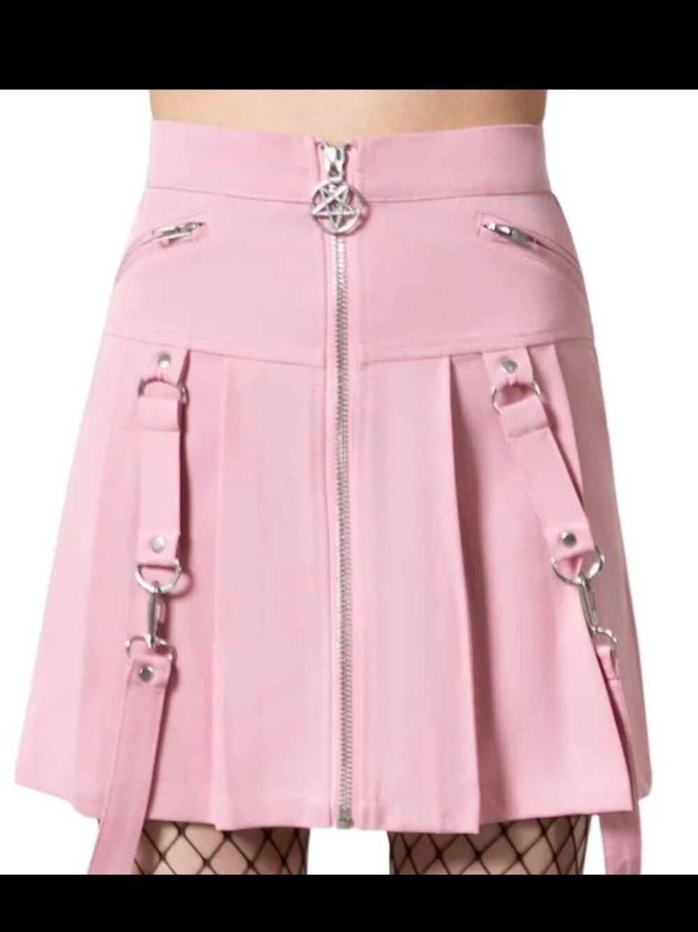 Pink Pentagram Pastel Gothic Skirt Hot Topic Dollskill Widow Blackcraft